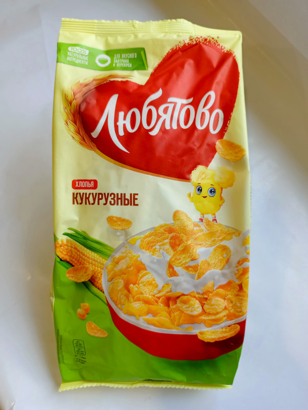 Хлопья Любятово кукурузные 300гр