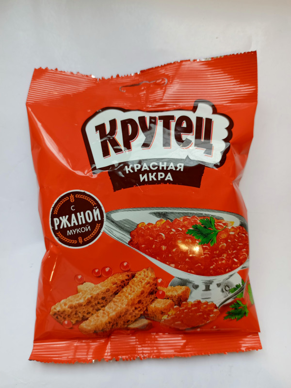 Сухарики Крутец со вк Красная икра 80 гр