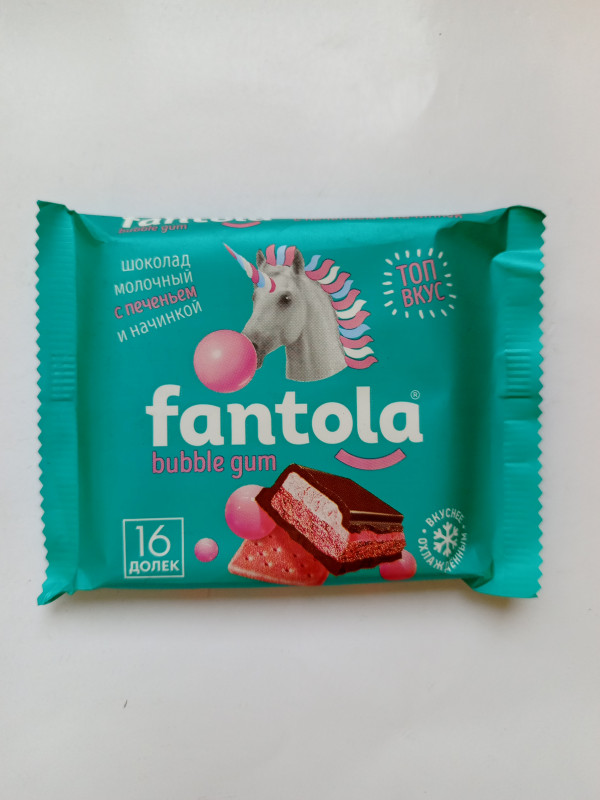 Шоколад молоч с печен FANTOIA вкус BABBLE GUM 66гр