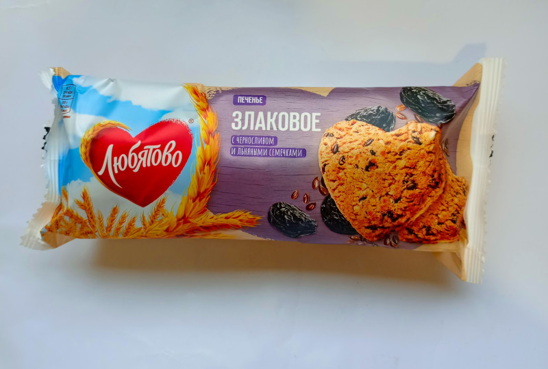 Печенье Любятово.Злаковое с черносливом.182гр