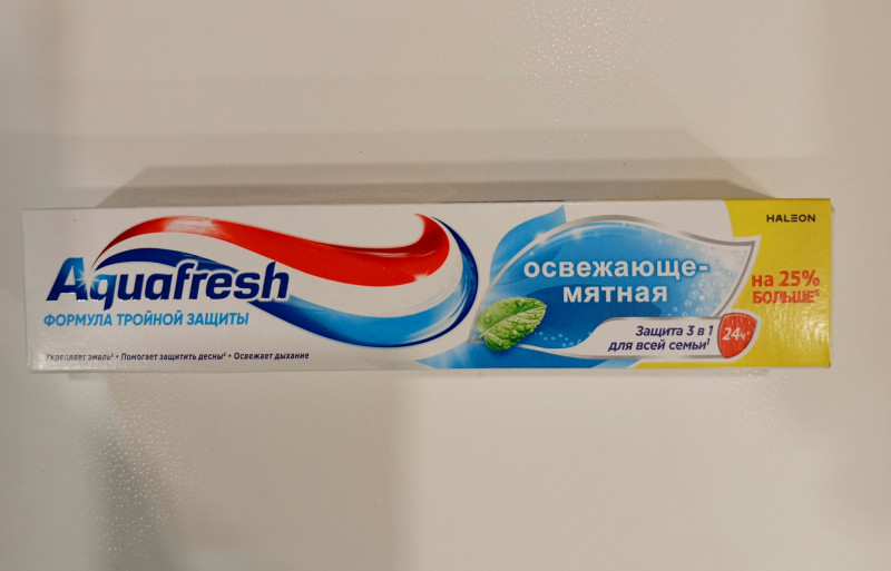 Зубная паста.Aguafresh мятная.125 мл