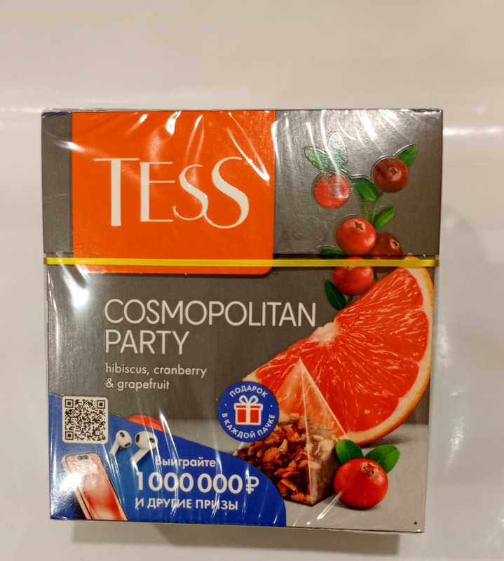 Чай TESS грейпфрут и клюква 20пак 40гр