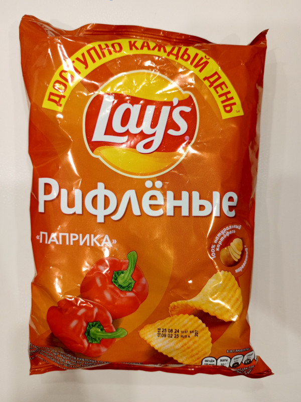 Чипсы LAYS рифлёные паприка 70гр