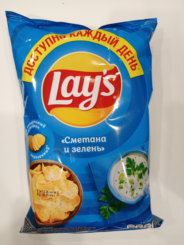 Чипсы LAYS сметана и зелень 70гр