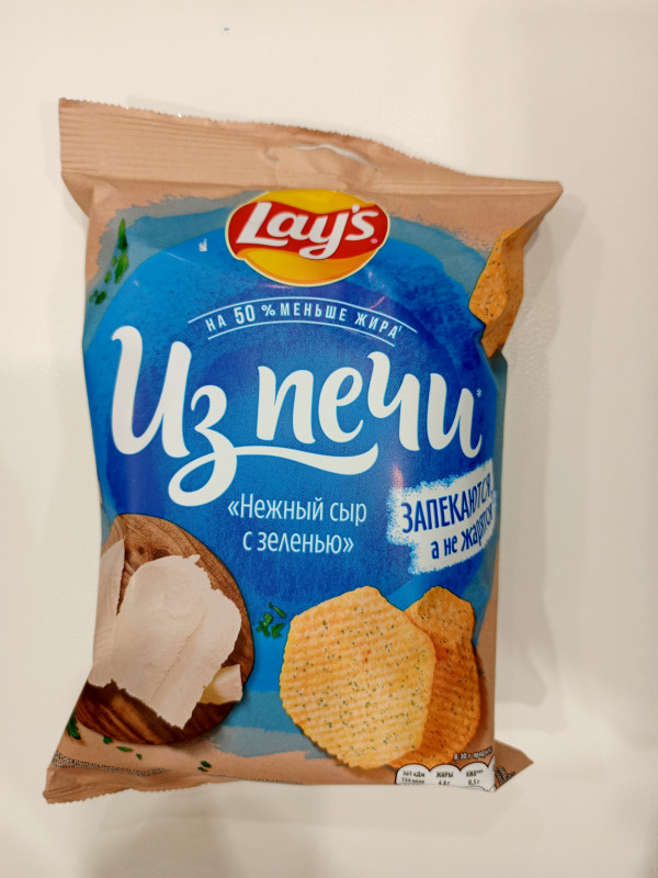 Чипсы LAYS из печи нежный сыр с зеленью 85гр