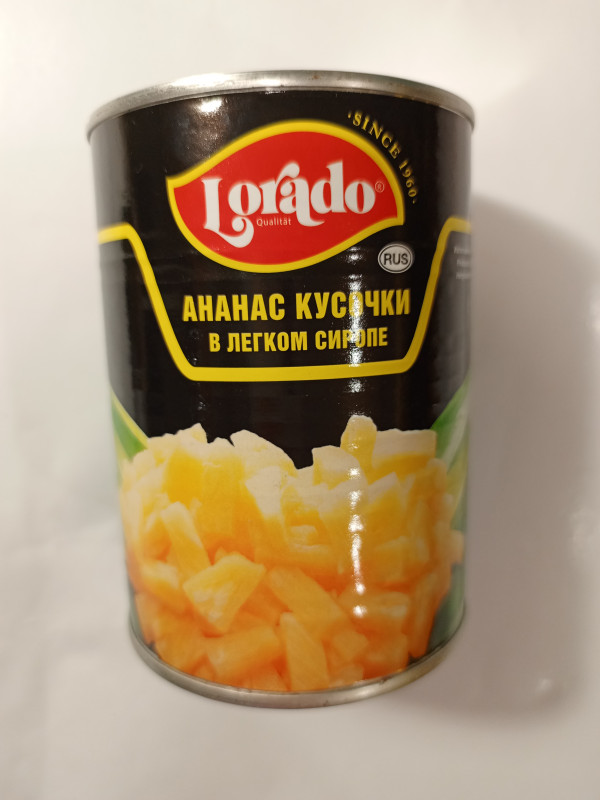 Ананас кусочками LORADO 580мл