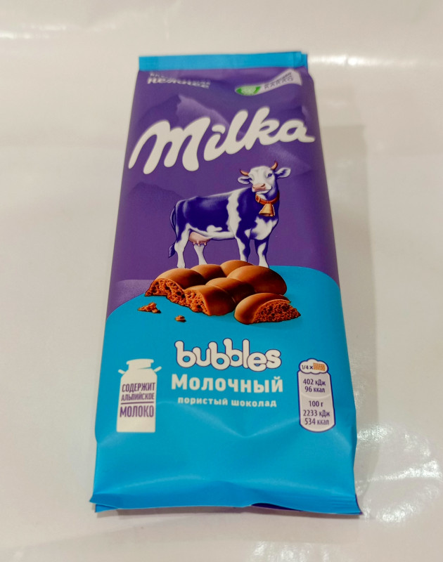 Шоколад МИЛКА ПОРИСТЫЙ МОЛОЧНЫЙ 72гр
