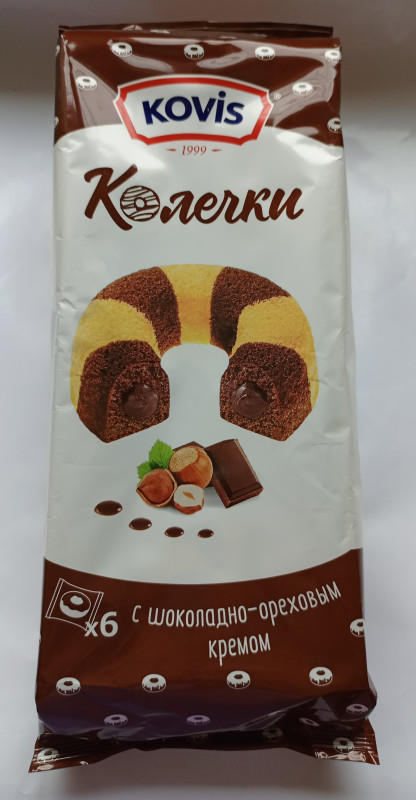 Колечки KOVIS c шок-орех крем 6шт