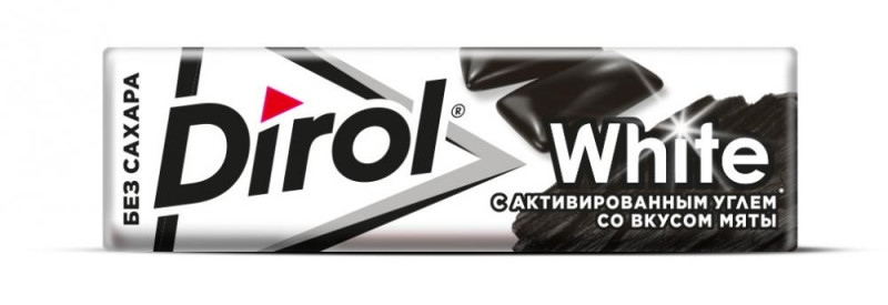 Жевательная резинка DIROL WHITE РАСТИТЕЛЬНЫЙ УГОЛЬ-МЯТА 13,6Г