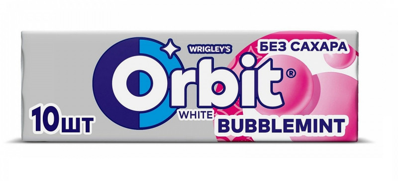 Жевательная резинка ORBIT WHITE BUBBLEMINT 13,6Г