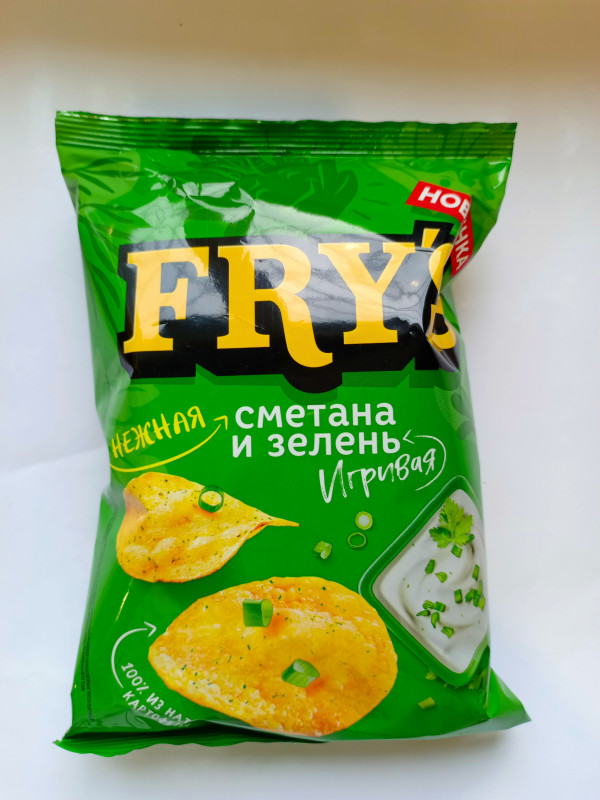 Чипсы FRY*S Нежная сметана и зелень 70гр