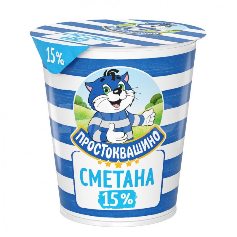 Сметана "Простоквашино" 15% 300г
