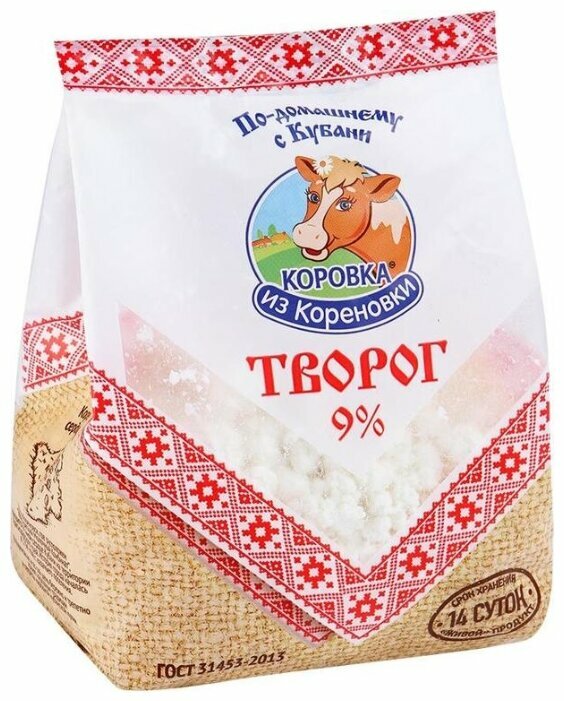 Творог Коровка из Кореновки рассыпчатый 9% 300 г
